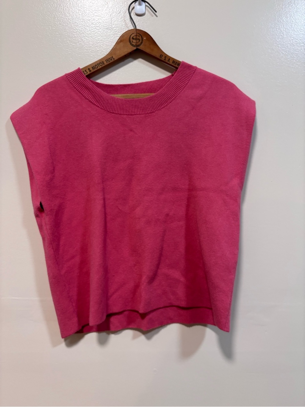 Maeve Anthropologie Sleeveless Crewneck Knit Top - Bright Pink M